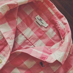 Pink Checkered Button Up